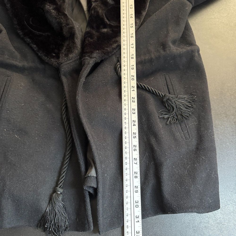Scully‎ Overcoat Womens Size Medum Solid Black - Picture 7 of 7